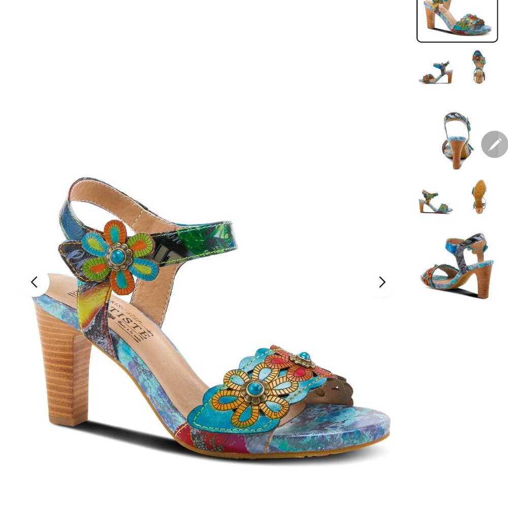 L'Artiste Gardena Blue NIB and never worn Sandals Size 38 or 7.5-8